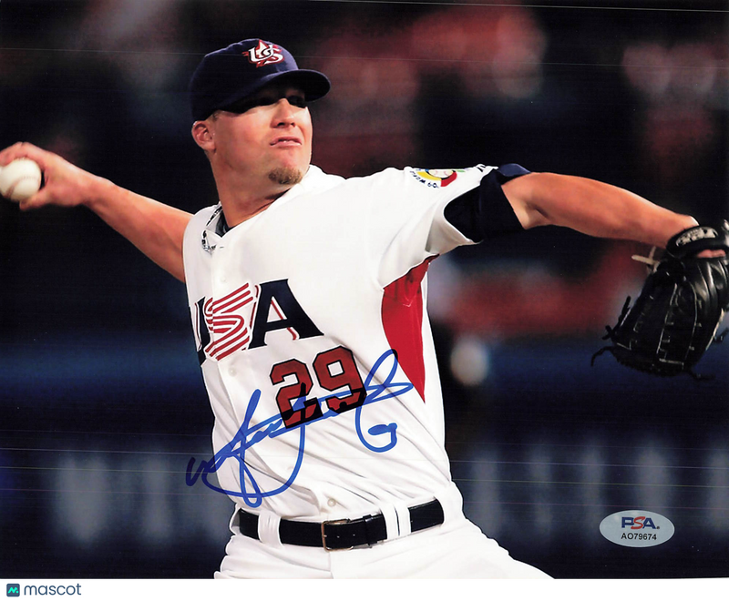 Matt Lindstrom Team USA Signed 8x10 Photo PSA