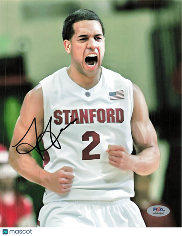 Landry Fields Stanford Cardinal Signed Basketball 8x10 Photo PSA