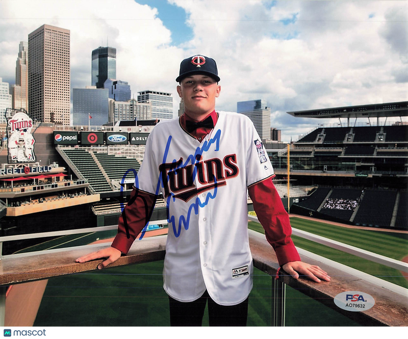 Blayne Enlow Minnesota Twins Signed 8x10 Photo PSA