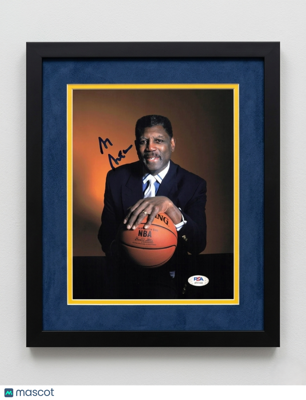 Al Attles Golden State Warriors Signed Basketball 8x10 Custom Framed Photo PSA