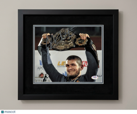 Khabib Nurmagomedov Signed MMA 8x10 Framed Photo PSA Autographed