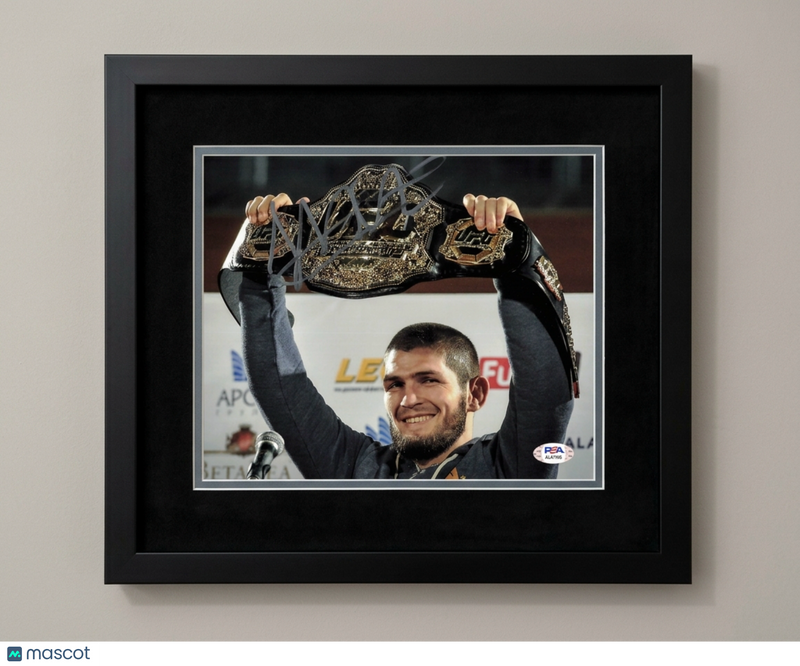 Khabib Nurmagomedov Signed MMA 8x10 Framed Photo PSA Autographed