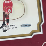 Michael Jordan Signed Upper Deck 6x Finals MVP Framed Print Chicago Bulls 19x31