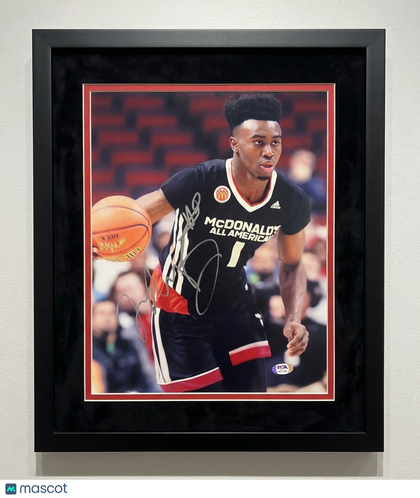Jaylen Brown Boston Celtics Signed Basketball 11x14 Custom Framed Photo PSA