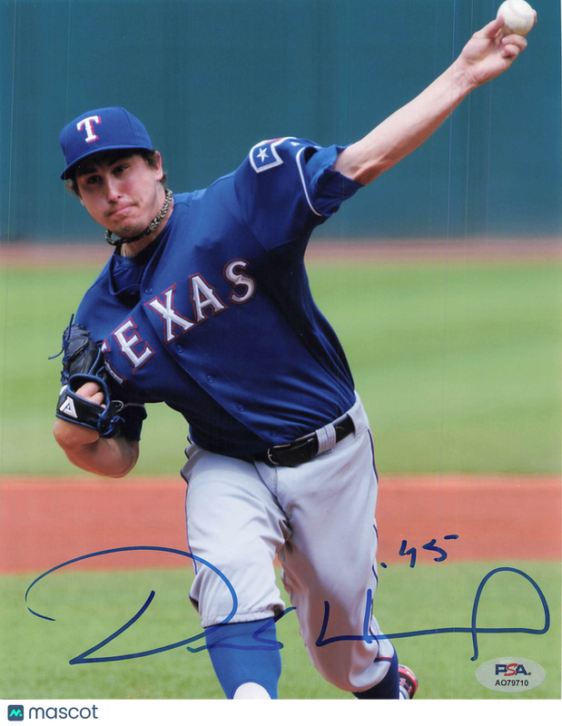 Derek Holland Texas Rangers Signed 8x10 Photo PSA