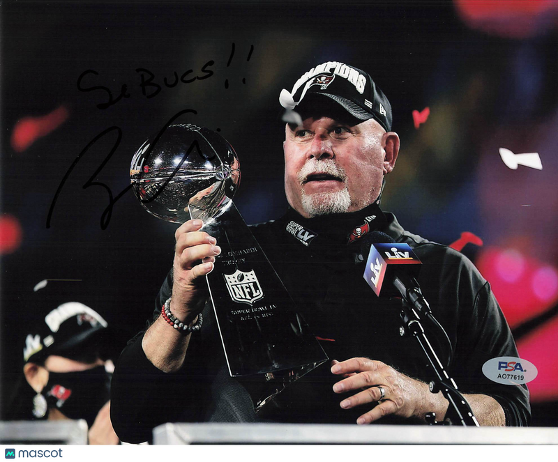 Bruce Arians Signed 8x10 Photo PSA Tampa Bay Buccaneers