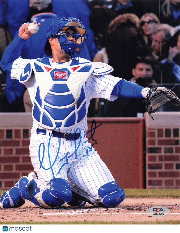 Geovany Soto Chicago Cubs Signed 8x10 Photo PSA