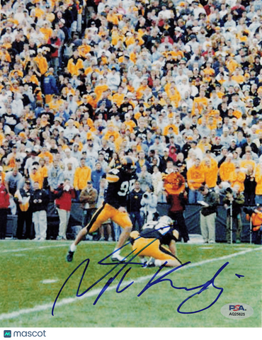 Nate Kaeding Signed Iowa Hawkeyes Football 8x10 Photo PSA Autographed