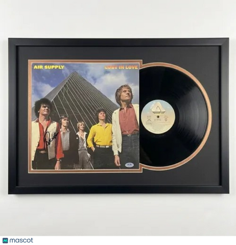 Russell Hitchcock Signed Lost in Love Custom Framed Vinyl PSA Album Autographed