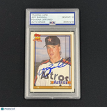 1990 Topps 40 #41 Jeff Bagwell  Signed Rookie Card Auto 10 PSA Astros