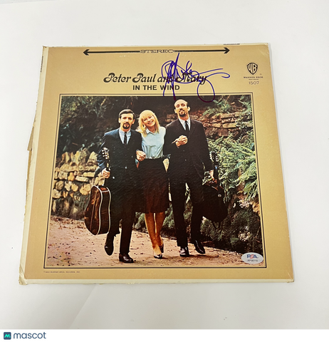Paul Stookey Signed Vinyl PSA Autographed  In The Wind