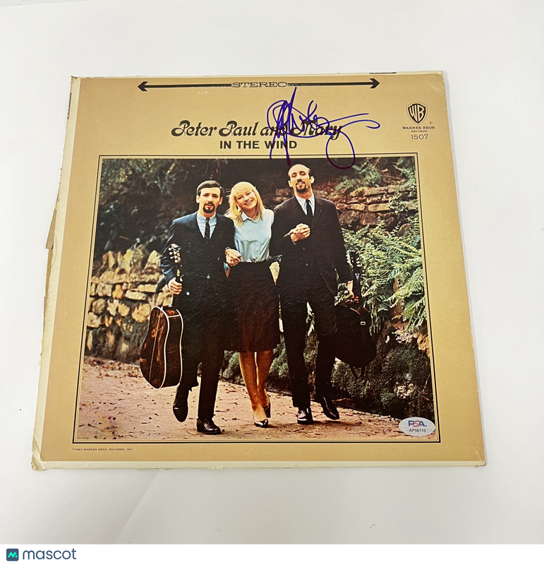 Paul Stookey Signed Vinyl PSA Autographed  In The Wind