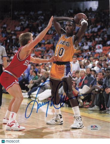 Larry Drew Los Angeles Lakers Signed Basketball 8x10 Photo PSA