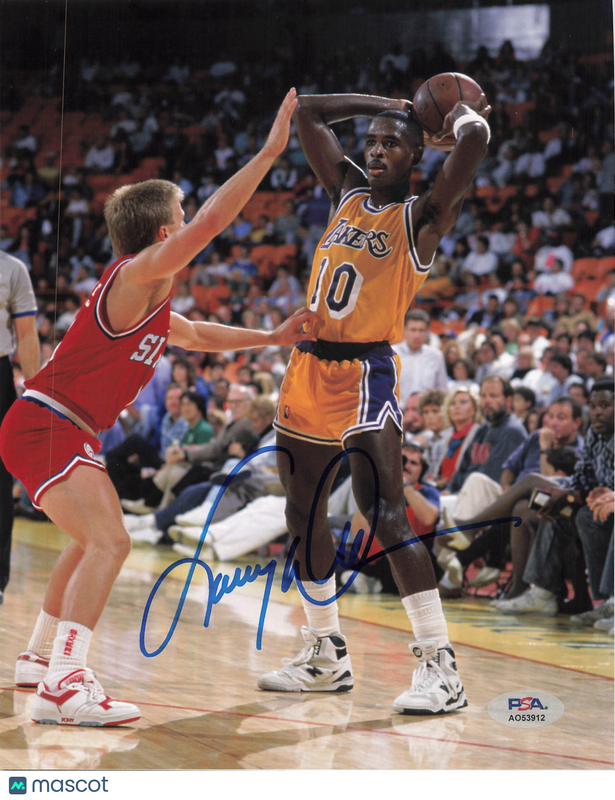 Larry Drew Los Angeles Lakers Signed Basketball 8x10 Photo PSA