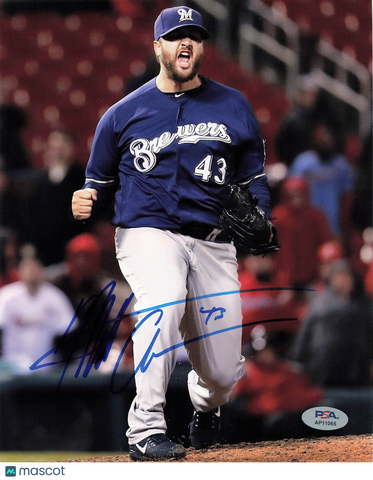 Matt Albers Signed 8x10 Photo PSA Milwaukee Brewers