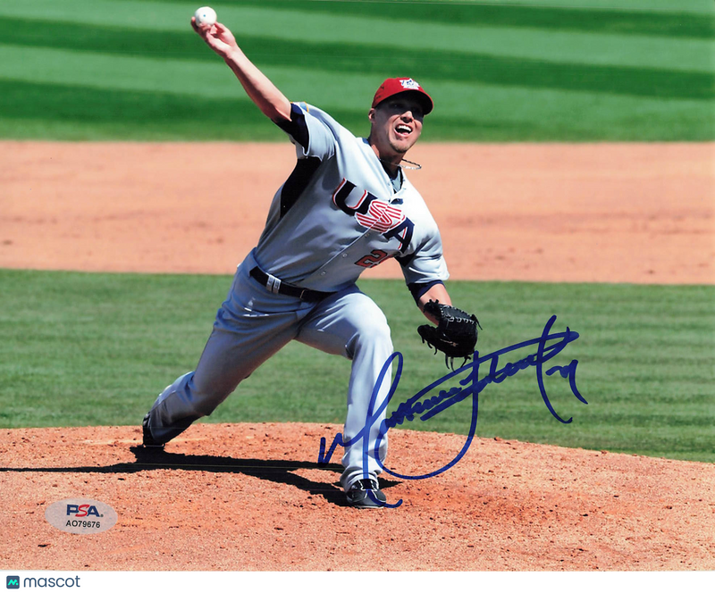 Matt Lindstrom Team USA Signed 8x10 Photo PSA