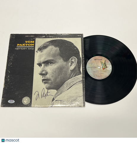 Tom Paxton Signed Ramblin' Boy Vinyl Album PSA Autographed