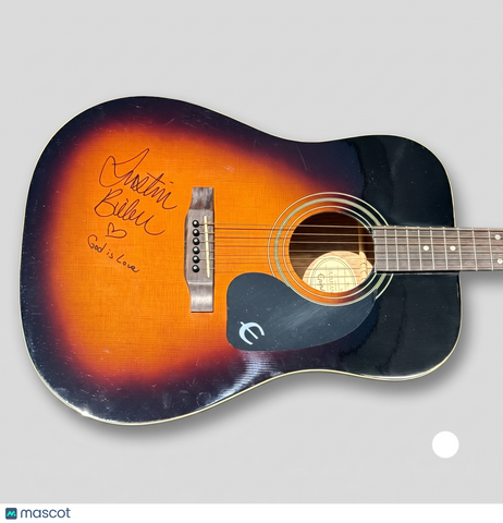 Justin Bieber Signed Guitar PSA Authentic Autographed Music