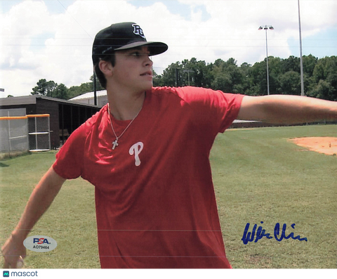Will Childers Philadelphia Phillies Signed 8x10 Photo PSA