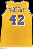 James Worthy Signed Los Angeles Lakers Jersey PSA Autographed