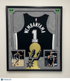 Victor Wembanyama Custom Framed Signed San Antonio Spurs Jersey PSA Autographed