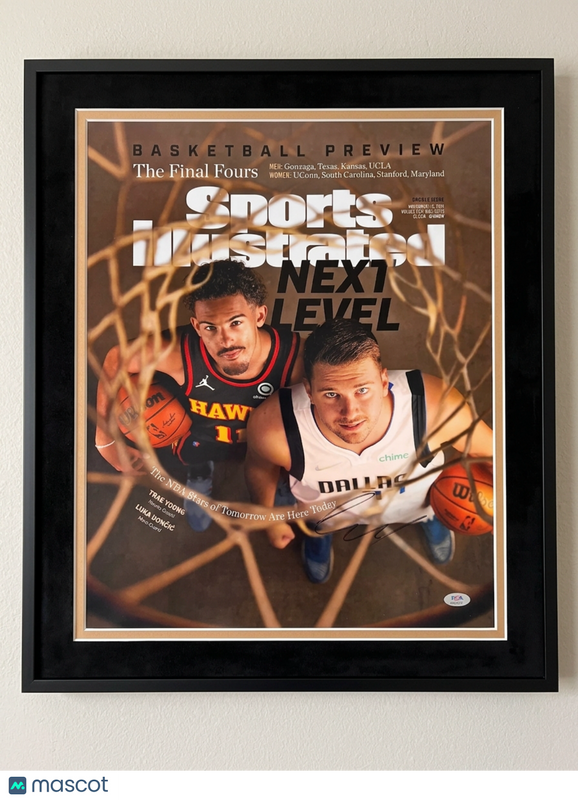 Luka Doncic Dallas Mavericks Signed Framed Basketball Photo PSA 20x24