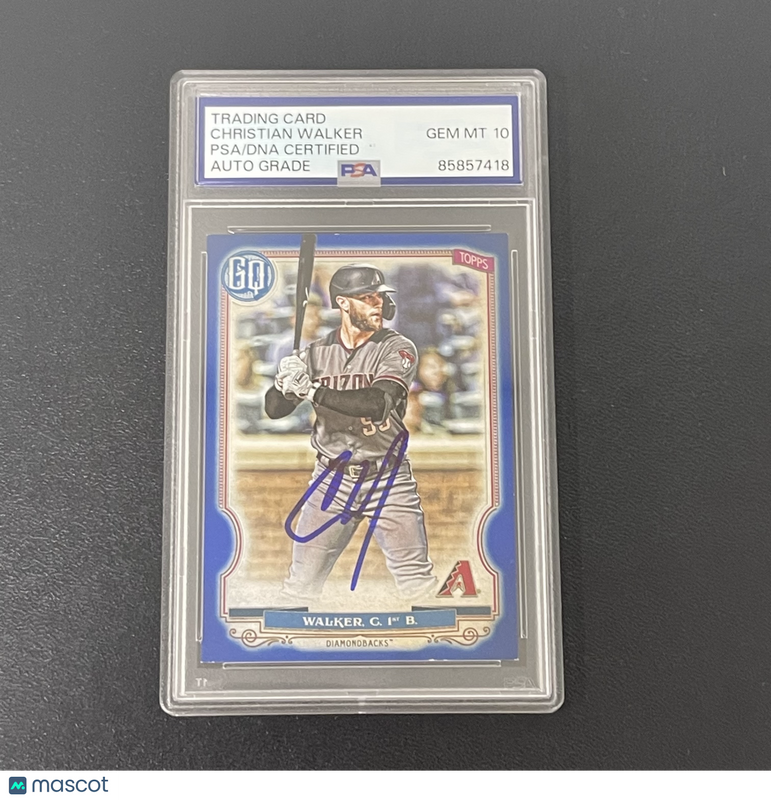 2020 Topps Gypsy Queen #256 Christian Walker Signed Card Auto 10 PSA Slabbed