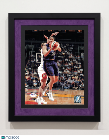 Kara Lawson Sacramento Monarchs Signed Basketball 8x10 Custom Framed Photo PSA