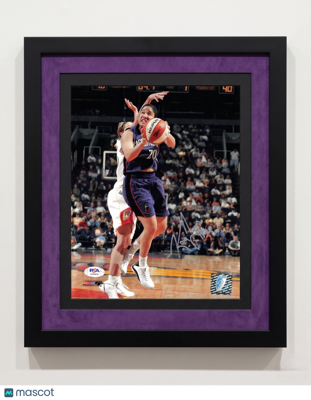 Kara Lawson Sacramento Monarchs Signed Basketball 8x10 Custom Framed Photo PSA