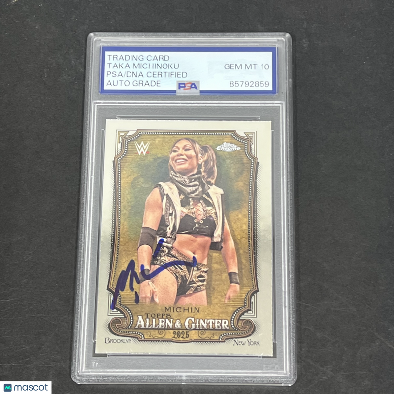 Michin Taka Michinoku 2025 Topps Chrome#AG-MCH Signed Card PSA Auto 10 Autograph