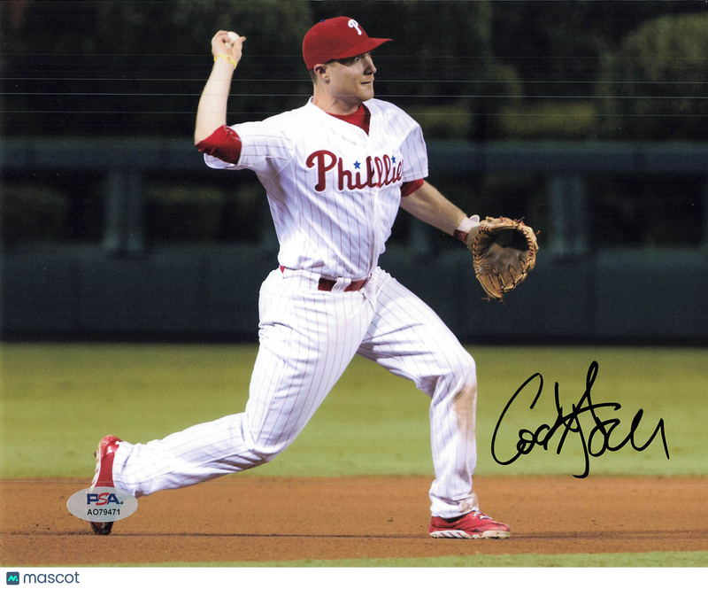 Cody Asche Philadelphia Phillies Signed 8x10 Photo PSA