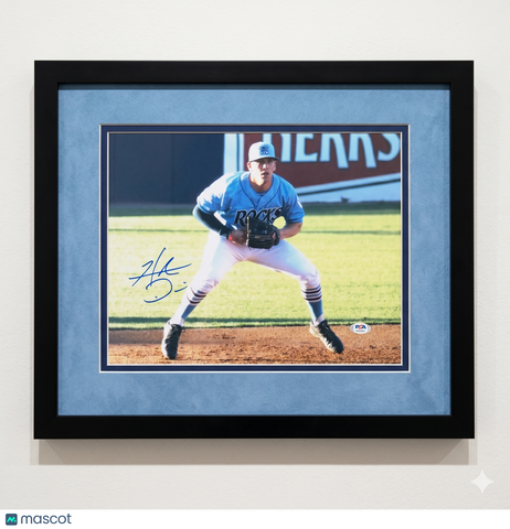 Hunter Dozier Kansas City Royals Signed 11x14 Custom Framed Photo PSA