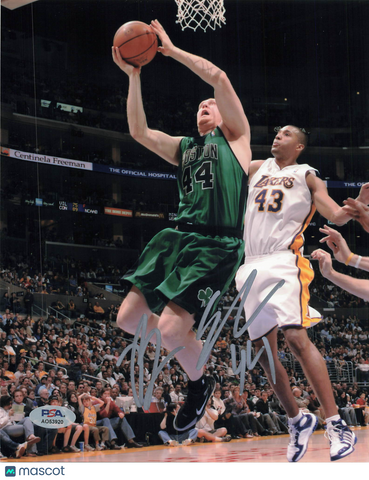 Brian Scalabrine Boston Celtics Signed Basketball 8x10 Photo PSA