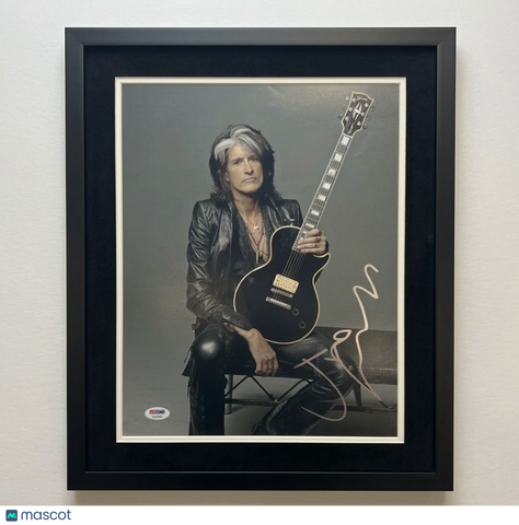 Joe Perry Signed 11x14 Framed Photo Aerosmith PSA Autographed
