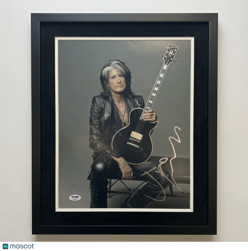 Joe Perry Signed 11x14 Framed Photo Aerosmith PSA Autographed