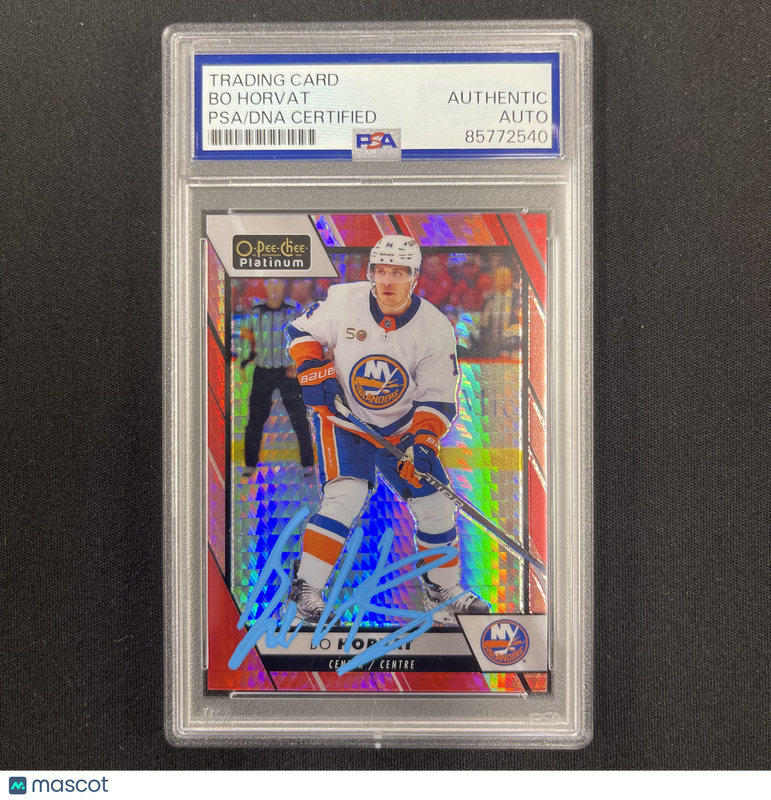 Bo Horvat 2024 Upper Deck O-Pee-Chee Platinum#11 Signed Card PSA Autographed