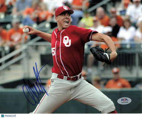 Alec Hansen Oklahoma Sooners Signed 8x10 Photo PSA