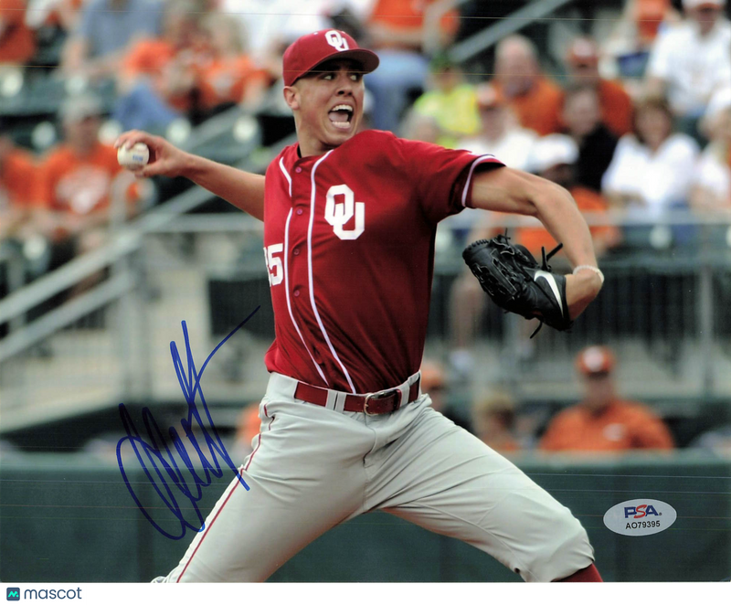 Alec Hansen Oklahoma Sooners Signed 8x10 Photo PSA