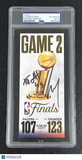 Luguentz Dort Nikola Topic 2025 NBA Properties Finals Signed Card Auto PSA Slab