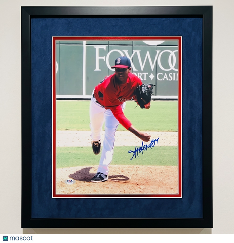 Anderson Espinoza Boston Red Sox Signed 11x14 Custom Framed Photo PSA