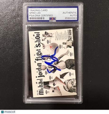 1991 Nike Trading Card Spike Lee #6 Signed Card Auto PSA Slabbed