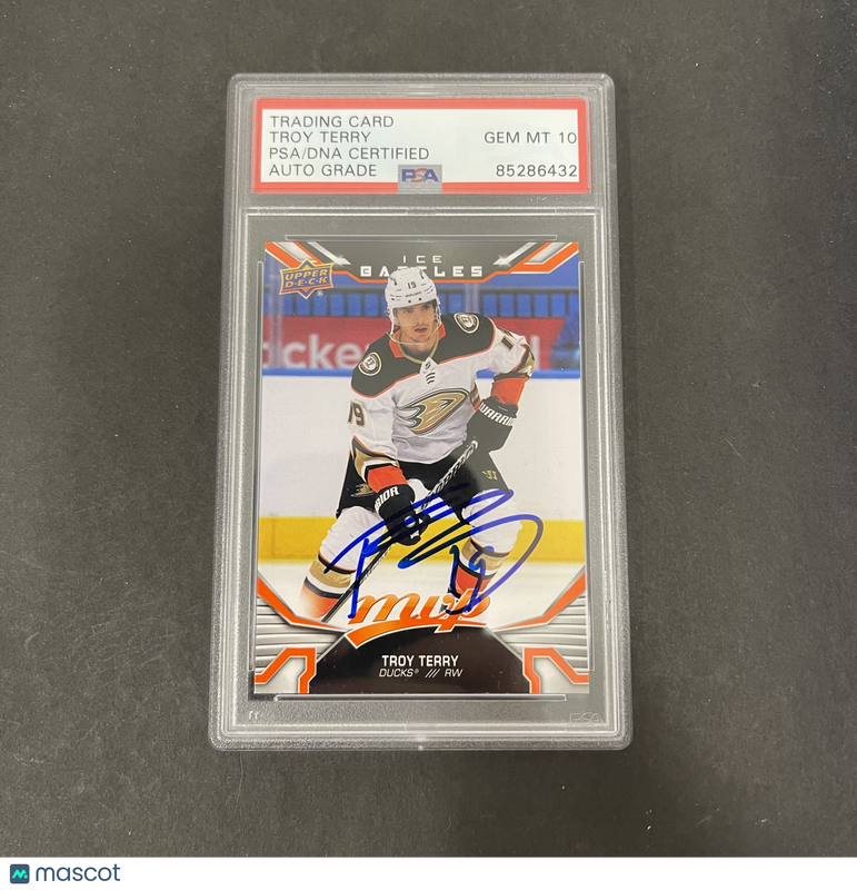 Troy Terry 2002-23 Upper Deck MVP Hockey#40 Signed Card PSA Auto 10 Autographed
