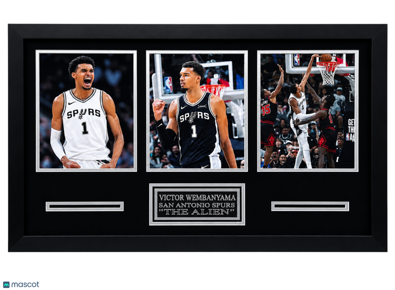 Victor Wembanyama San Antonio Spurs Basketball 3-Photo Display 20x32