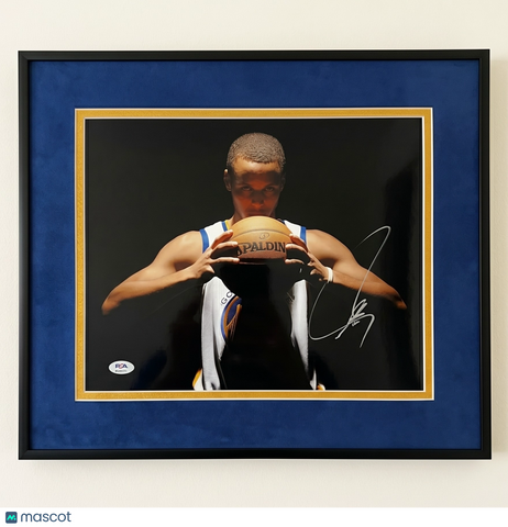 Stephen Curry Golden State Warriors Signed 11x14 Custom Framed Photo PSA