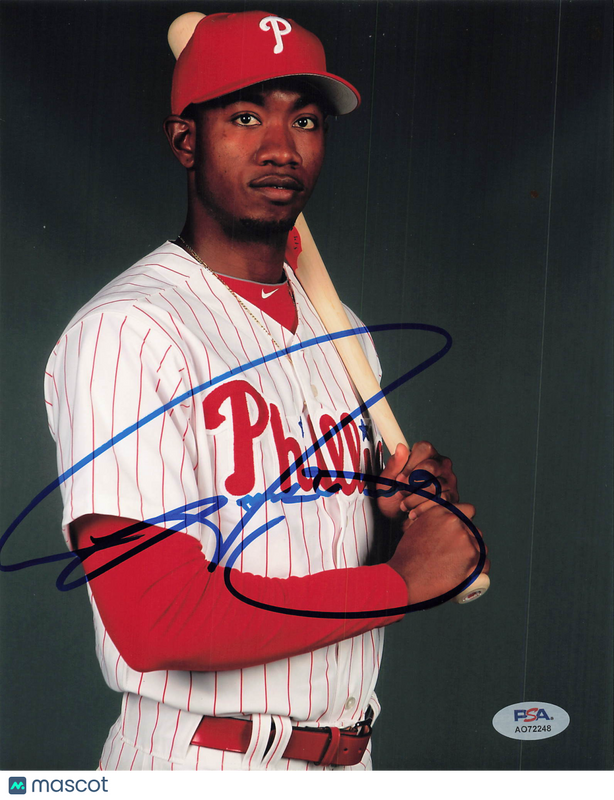 Domonic Brown Philadelphia Phillies Signed 8x10 Photo PSA