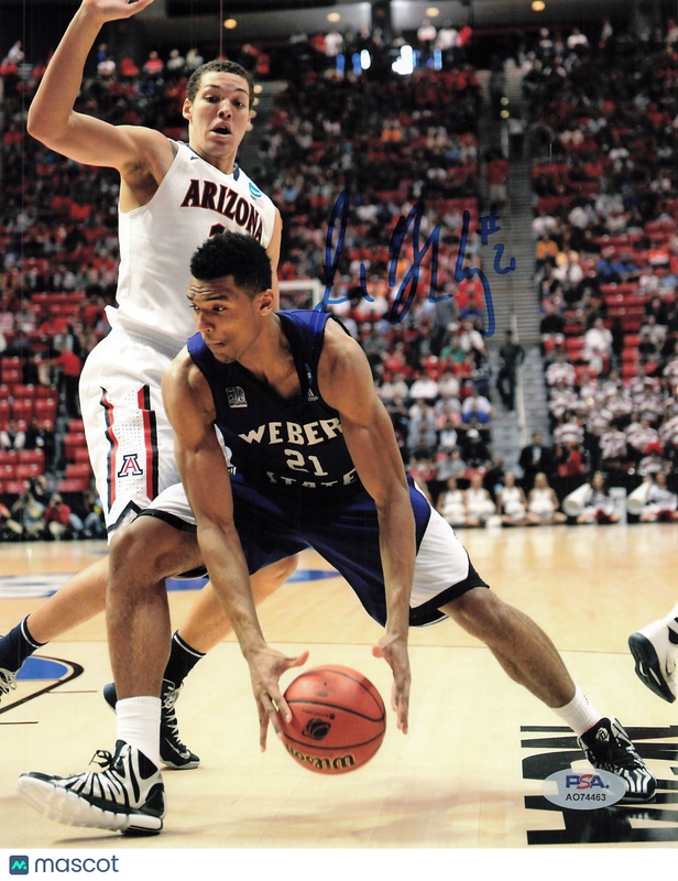 Joel Bolomboy Weber State Wildcats Signed Basketball 8x10 Photo PSA