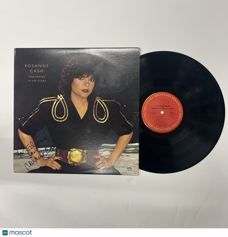 Rosanne Cash Signed Somewhere in the Stars Vinyl Album PSA Autographed