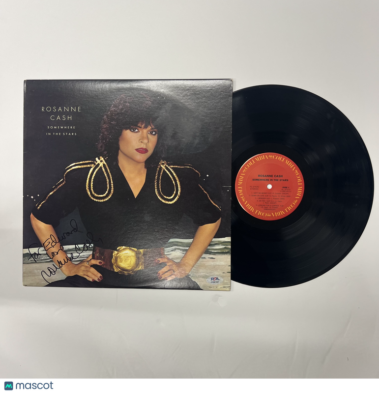 Rosanne Cash Signed Somewhere in the Stars Vinyl Album PSA Autographed