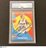 2012 Panini Past & Present #155 Dirk Nowitzki Signed Card PSA Slabbed Mavericks