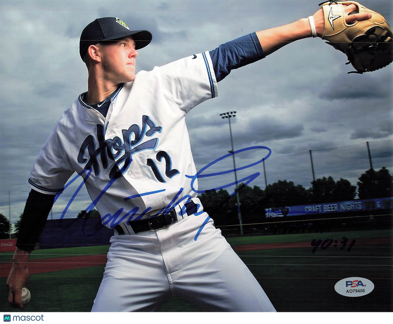 Matt Tabor Hillsboro Hops Signed 8x10 Photo PSA